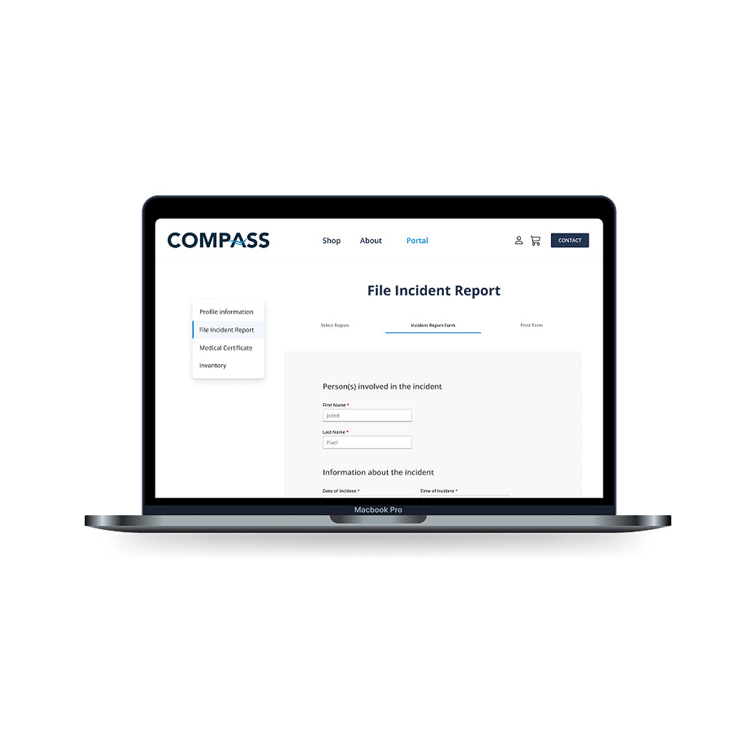 Portal access for compliance and incident reporting